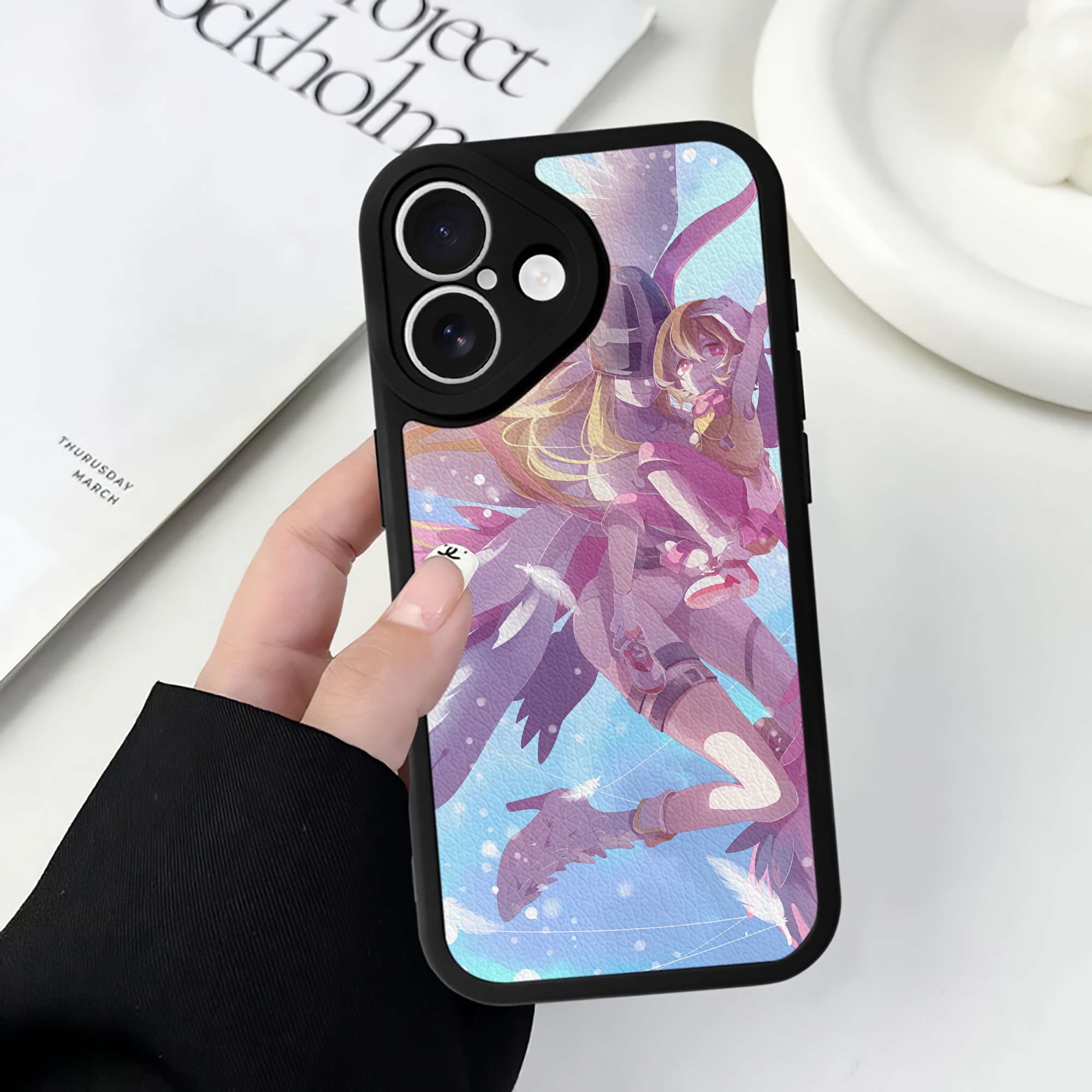 （画像用） Digimon デジタルモンスター/デジモン 【iPhone 16シリーズ対応】シリコンスマホケース（レザー調） 材質：シリコン